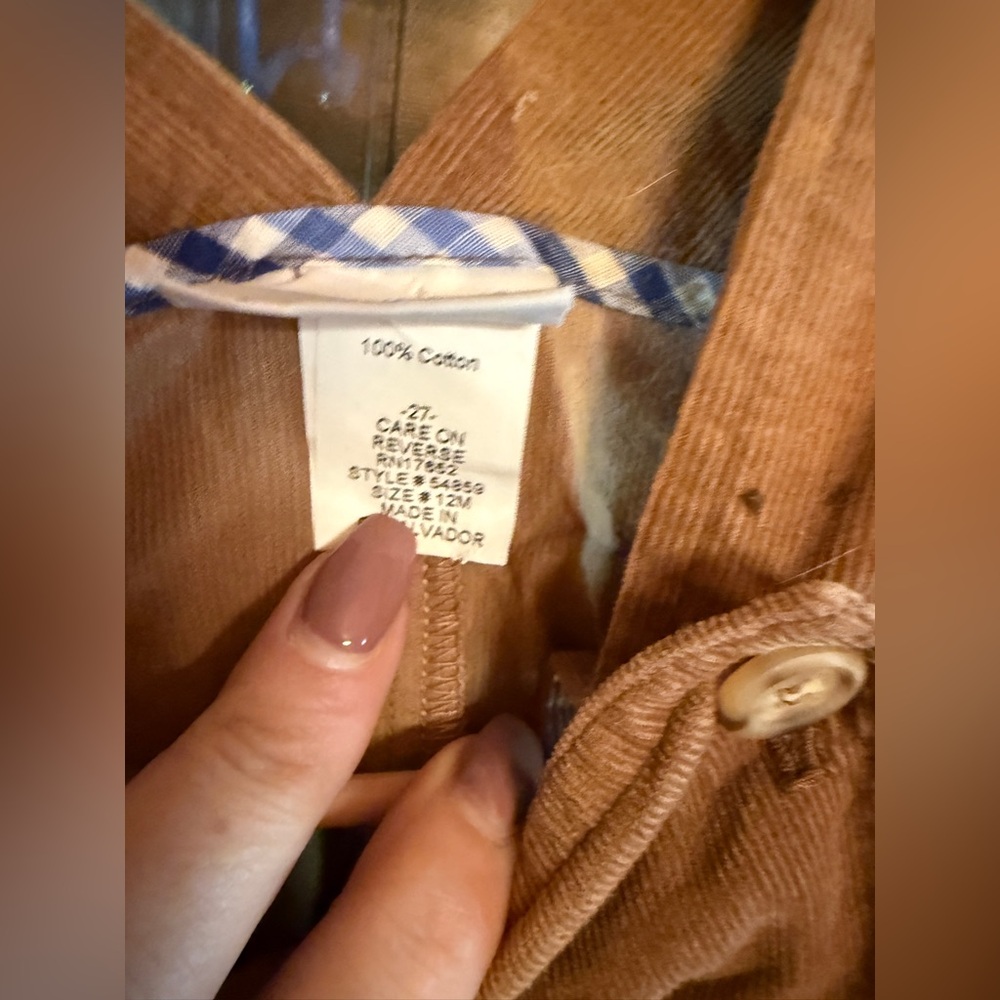 Florence Eiseman Dump Trucks Overalls Button & Snap Closures Size 12m - Picture 3 of 4